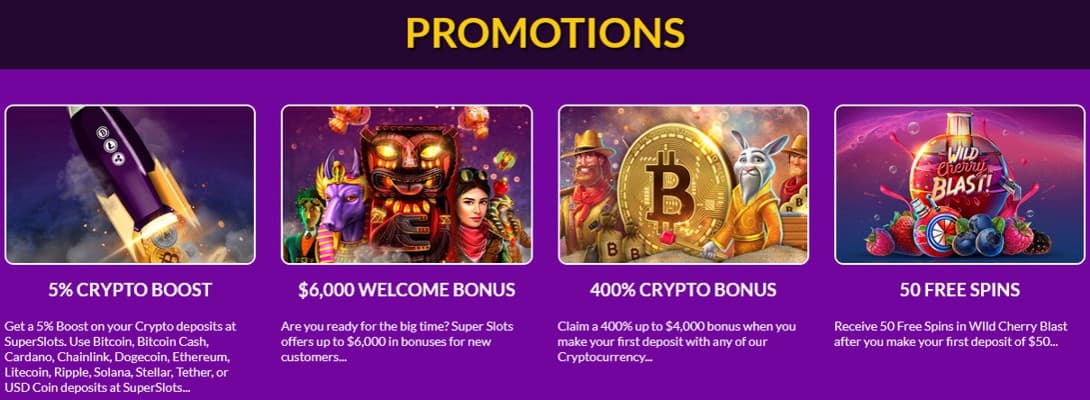 Promociones de Super Slots Casino en Línea