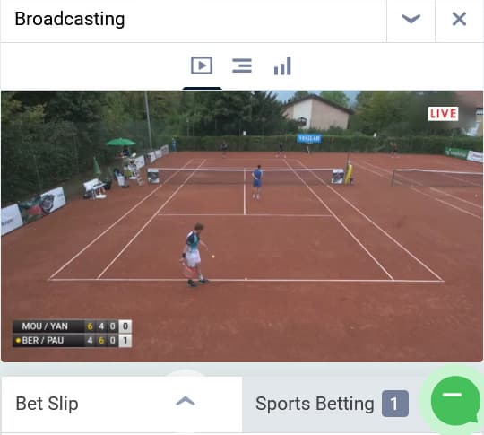 Trasmissione - Scommesse Live