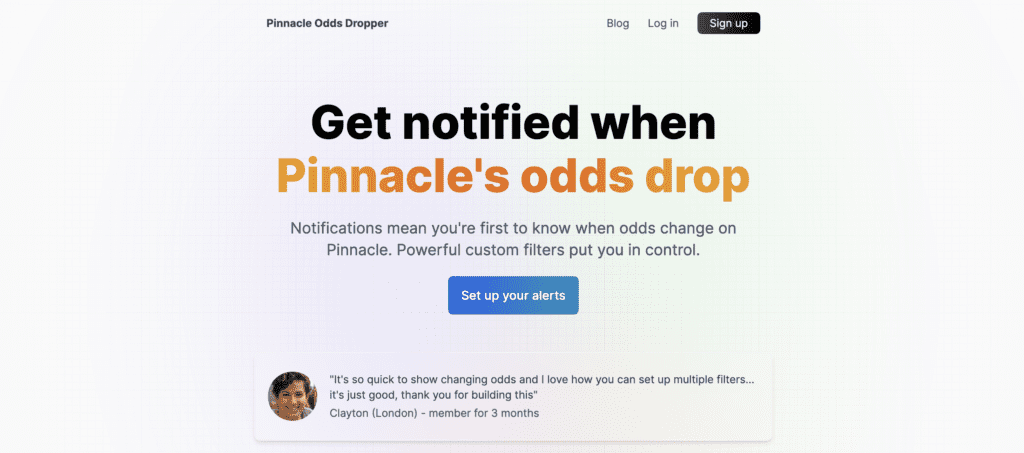 Pinnacle Odds Dropper image