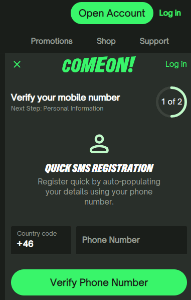 ComeOn image