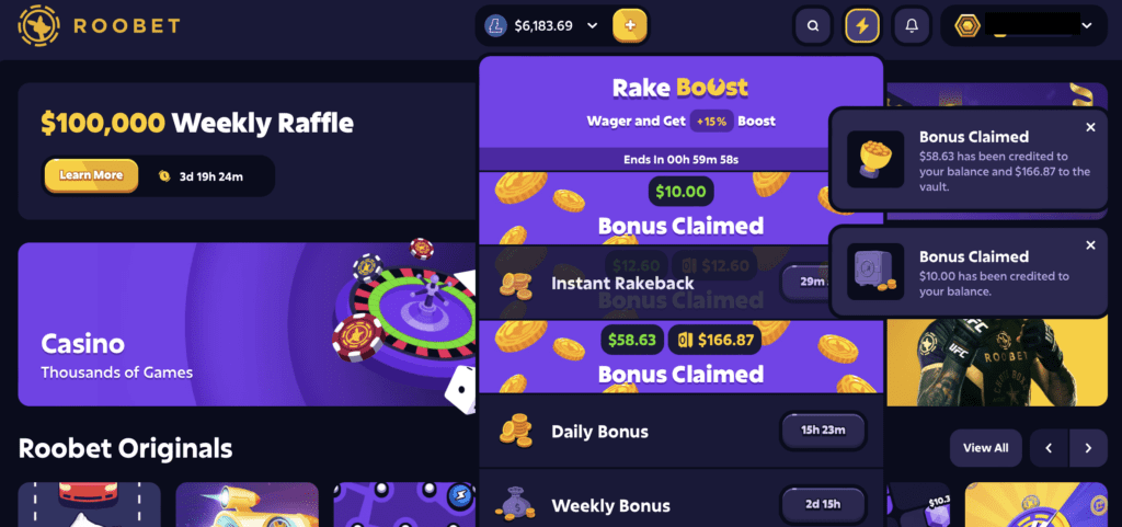 Roobet image