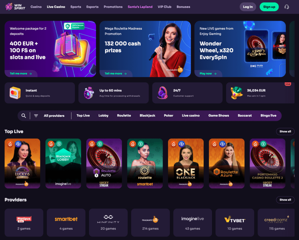 WinSpirit Cassino image